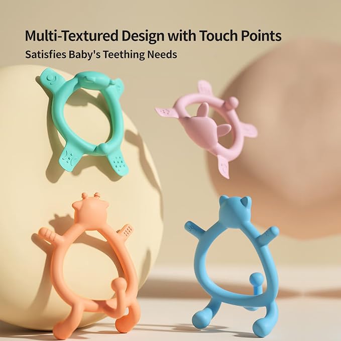Pigeon Silicone Baby Teether – Multi-Textured Teething Relief Toys, Lightweight - Image 8
