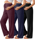 3 Pack Maternity Pants for Women Over The Belly Lounge Work Pregnancy Pants by Sweetyweee