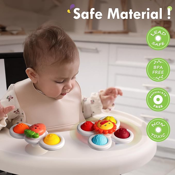 ALASOU 3PCS Pop Suction Cup Spinner Toys - Image 2