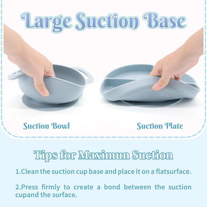 Silicone Baby Feeding Set 10 Pcs, Baby Led Weaning Supplies, Baby Feeding - Image 5