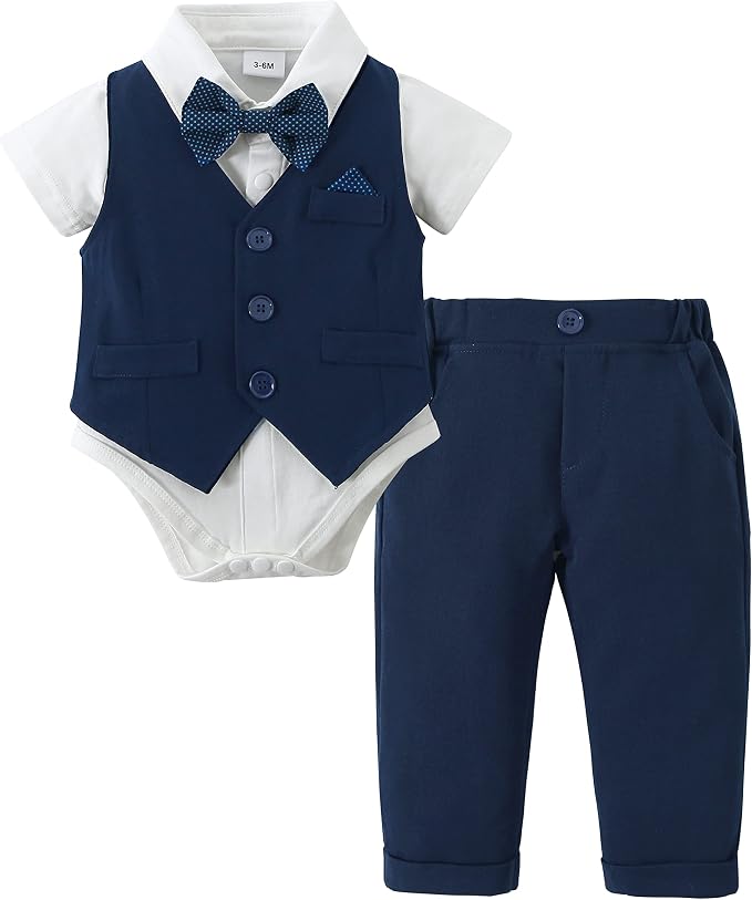DISAUR Baby Boy Clothes Toddler Boy Outfits 4PCS Gentleman Dress by DISAUR