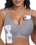 As Fairy Wireless Seamless Pumping Bra Hands Free Nursing Bra Wirefree Comfort by AsFairy