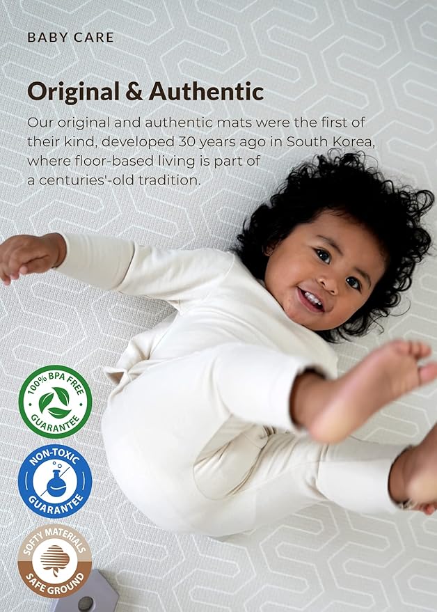 Baby Care Play Mat 82'' x 55'' Original One-Piece Reversible Rollable - Image 2