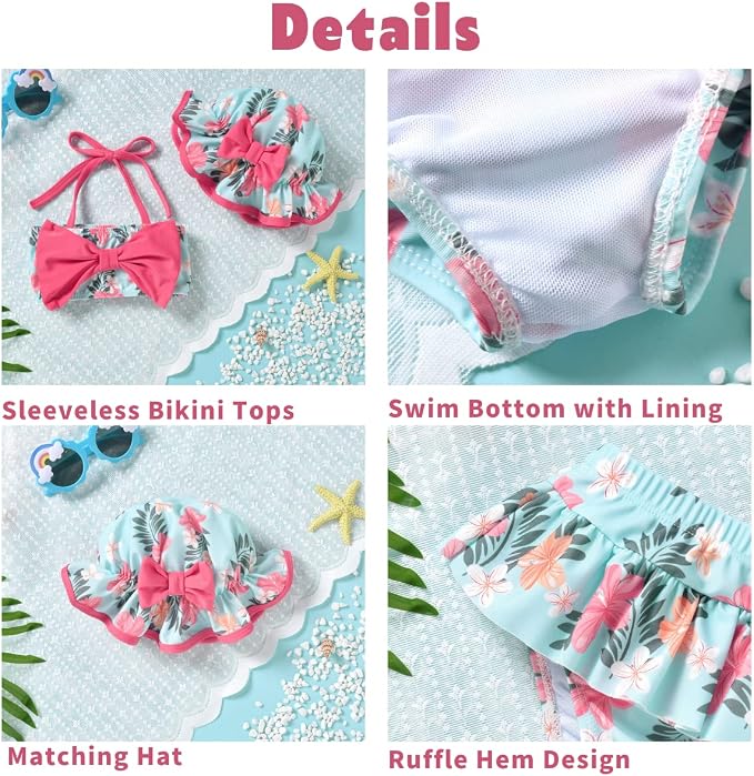 Aalizzwell Baby Girl 2-Piece Bikini Swimsuit - Image 2