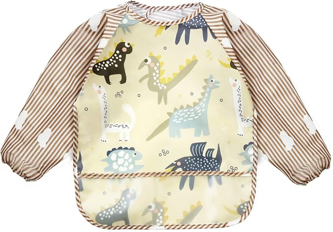 PandaEar (3 Pack Long Sleeve Bibs| Waterproof Full Sleeve Bib - Image 3