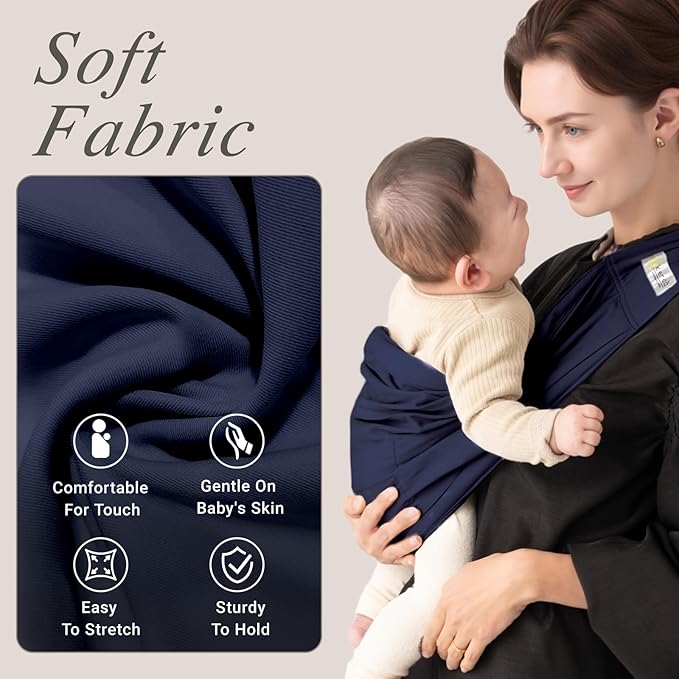 Baby Sling Carrier for Newborn to Toddler, Cozy Wearing Baby Wrap Carrier - Image 2
