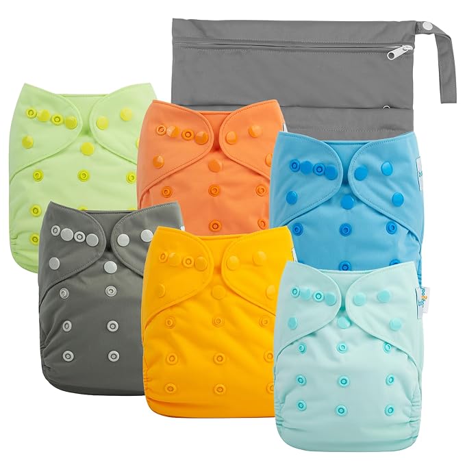 Babygoal Cloth Diaper Covers 6 Pack by babygoal