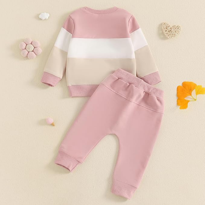Fernvia Toddler Baby Girl Clothes 3 6 9 12 18 24 Months Fall Outfits Solid Long - Image 3