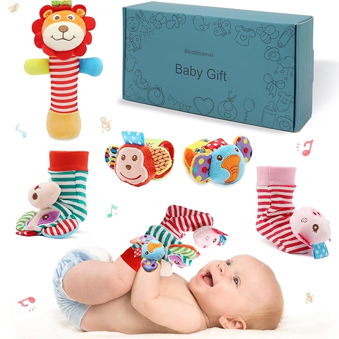 Wrist Rattles Foot Finder Rattle Toy by BLOOBLOOMAX
