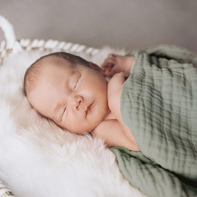 Muslin Receiving Blankets, Neutral Blanket Swaddling - Image 5