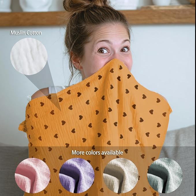 Muslin Nursing Covers for Breastfeeding, Arch Neckline Breast Feeding Covers - Image 5