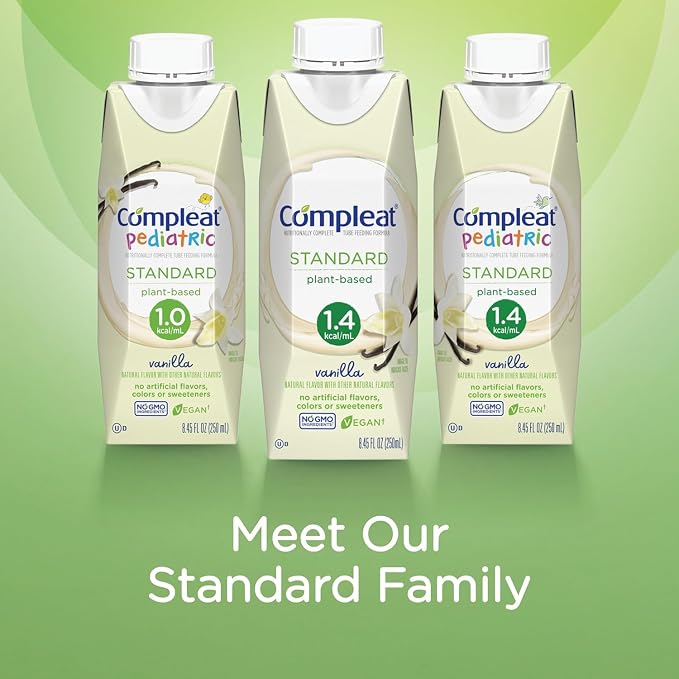 Compleat Pediatric Standard 1.0 Plant-Based Vanilla Nutrition Shake, 8g of - Image 7