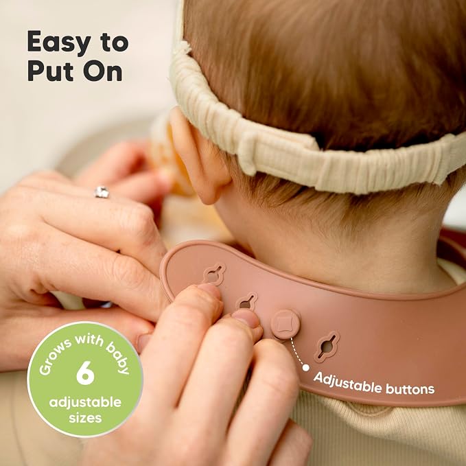 KeaBabies 2-Pack Silicone Baby Bibs - Image 5