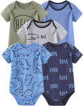 Kiddiezoom Newborn Baby Unisex Cotton One-Piece Bodysuits Baby Gift 5-Pack Baby by Kiddiezoom