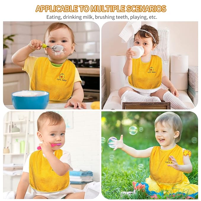3 Pack Bibs for Baby Girls or Boys, Toddler Bibs for Feeding Teething Drooling - Image 5