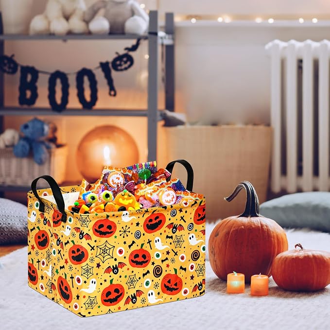 Ghost Happy Halloween Kids Gift Shelf Storage Basket Organizer Box Clothes - Image 3