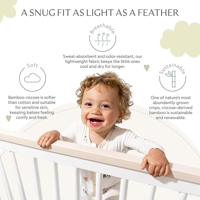 Bamboo Little Soft Baby Footie Pajamas, Baby Clothes, Newborn Sleepers - Image 3