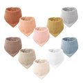 Konssy Muslin Baby Bibs 10 Pack Baby Bandana Drool Bibs 100% Cotton by Konssy