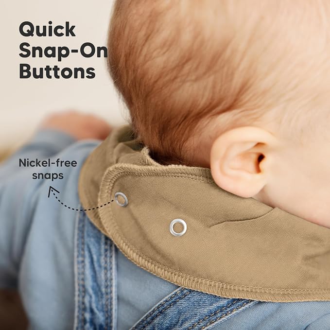 8-Pack Organic Baby Bandana Bibs - Image 8