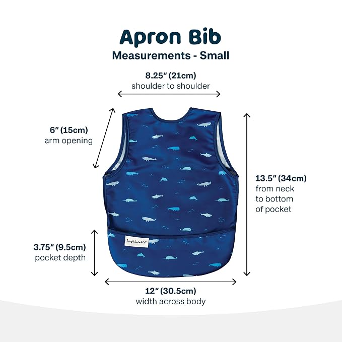 Tiny Twinkle Short Sleeve Apron Baby & Toddler Bib - Image 5
