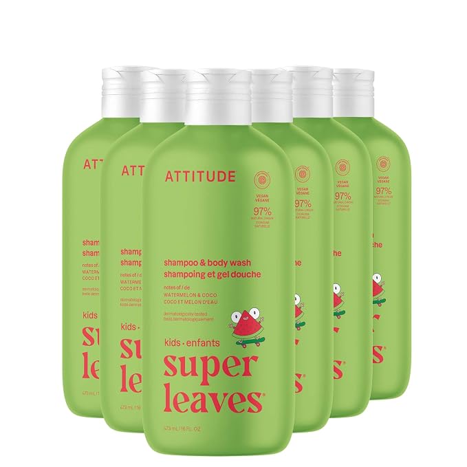 ATTITUDE Shampoo and Body Wash for Kids, EWG Verified, Dermatologically Tested by ATTITUDE