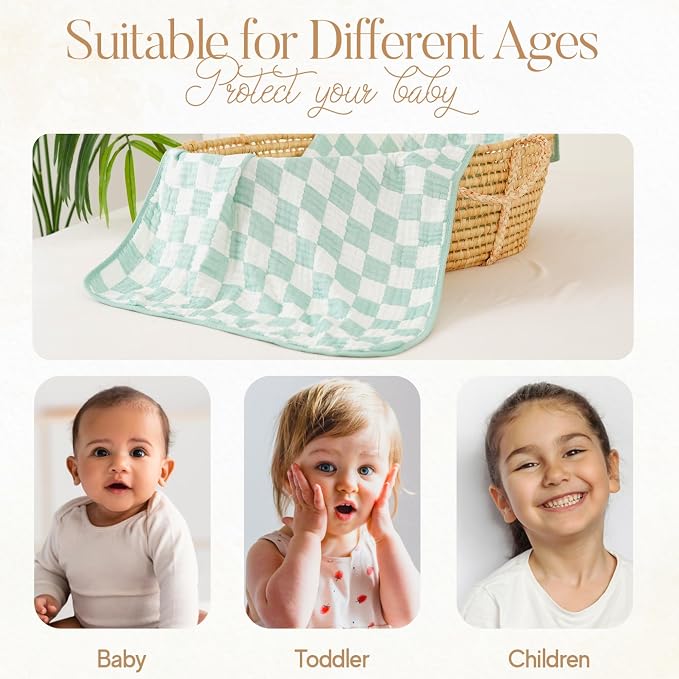 Ultra Soft Muslin Baby Blanket, A Versatile Swaddle and Bed Blanket - Image 7