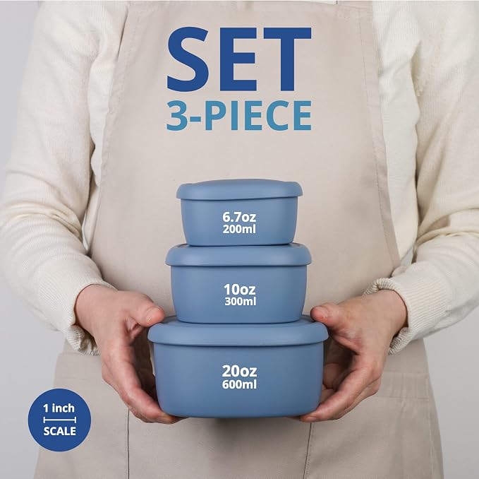 BLUE GINKGO Nesting Silicone Containers - Image 4
