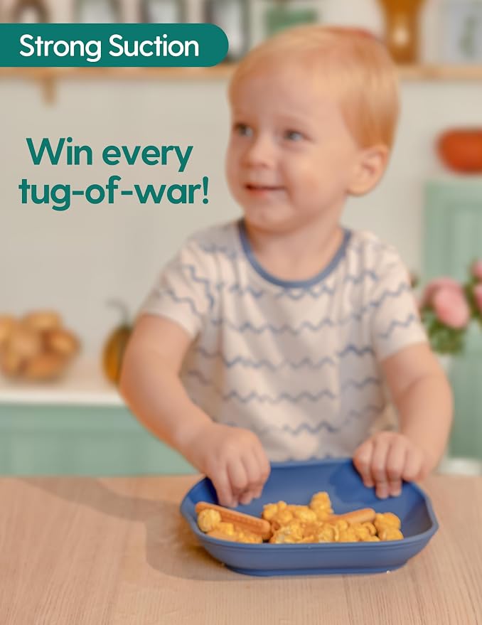 BABELIO Suction Plates for Baby and Toddler, 100% Food Grade Silicone, BPA Free - Image 3