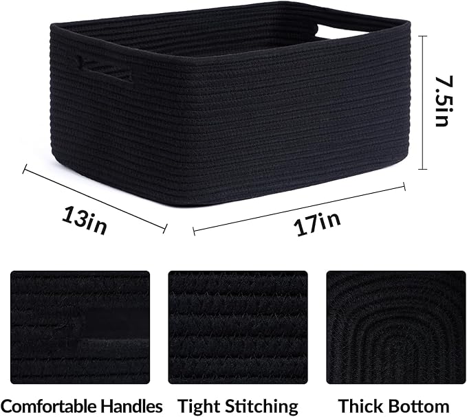 Large Storage Baskets for Shelves, Closet Organizers Bins for Clothes Blanket - Image 2