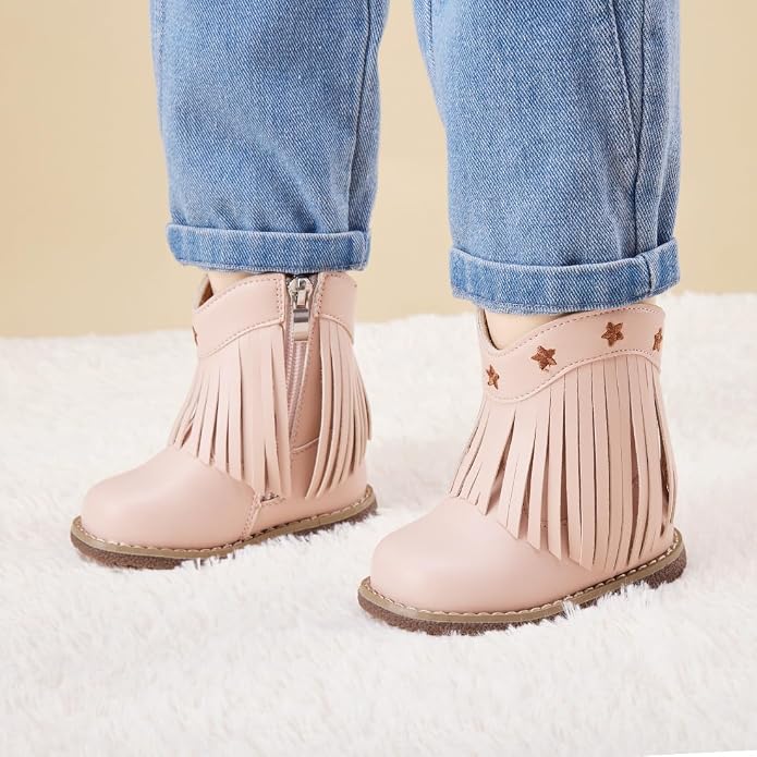 BMCiTYBM Baby Cowboy Cowgirl Boots Infant Western Shoes Boys Girls Round Toe - Image 2