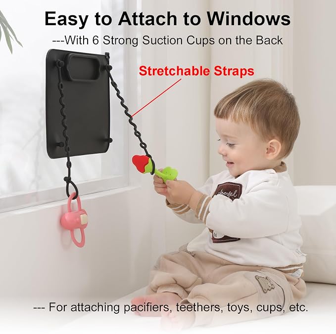 2 Pack Baby Silicone Mat, with Suction Base and 8 Stretchable Straps, Seposeve - Image 3