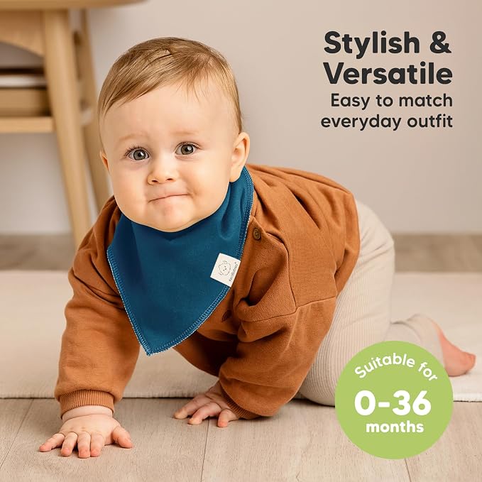 8-Pack Organic Baby Bandana Bibs - Image 4