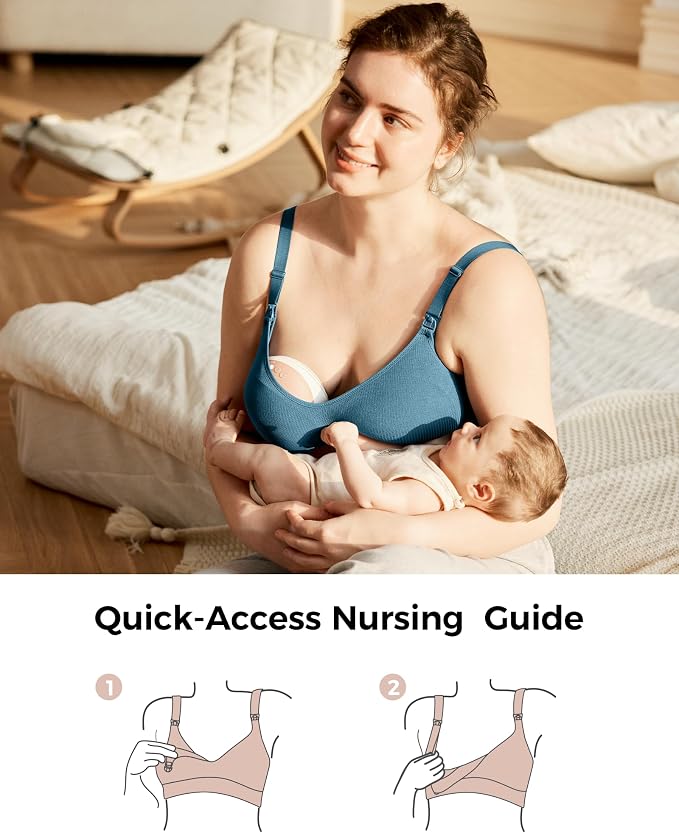 Momcozy Hands-Free Pumping Bra, Wireless & Seamless HF010 Breast Pump Bra - Image 5