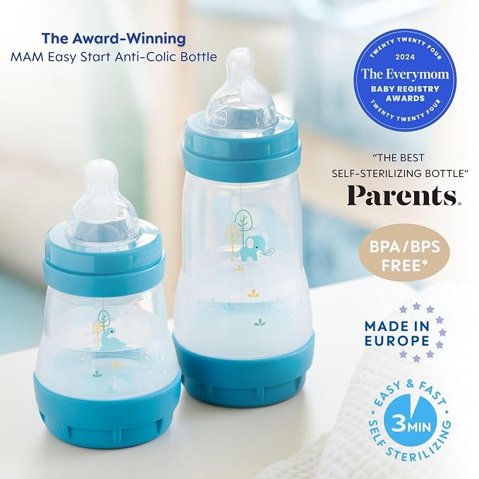MAM Easy Start Anti-Colic Baby Bottle 9 oz, Medium Flow, Breastfeeding-Like - Image 2