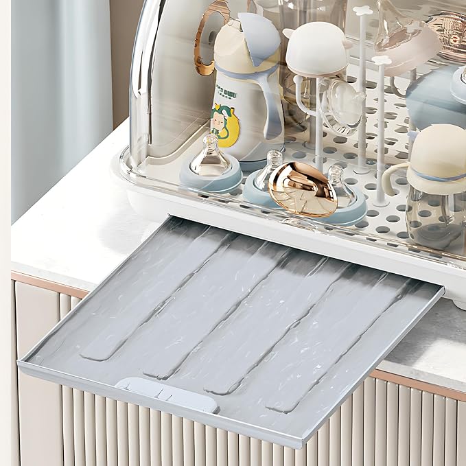 Baby Bottle Drying Rack Storage, Nursing Bottle Storage Box Organizer - Image 5