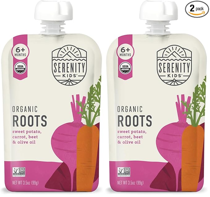 Serenity Kids 6+ Months USDA Organic Veggie Puree Baby Food Pouches | No Sugary by SerenityKids