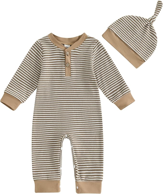 Kuriozud Newborn Infant Unisex Baby Boy Girl Clothes Button Romper Jumpsuit by Kuriozud