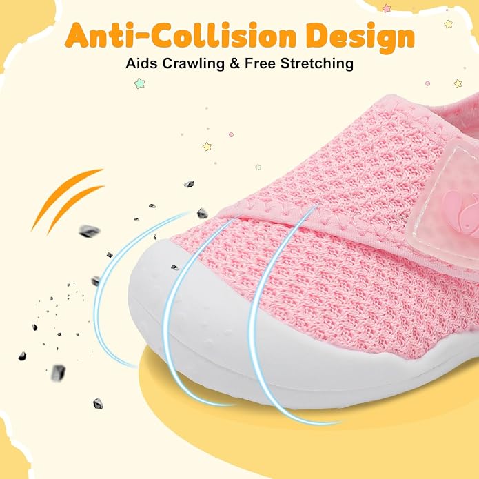 FEETCITY Baby First Walking Shoes Wide Baby Shoes Infant Sneakers Newborn Crib - Image 2