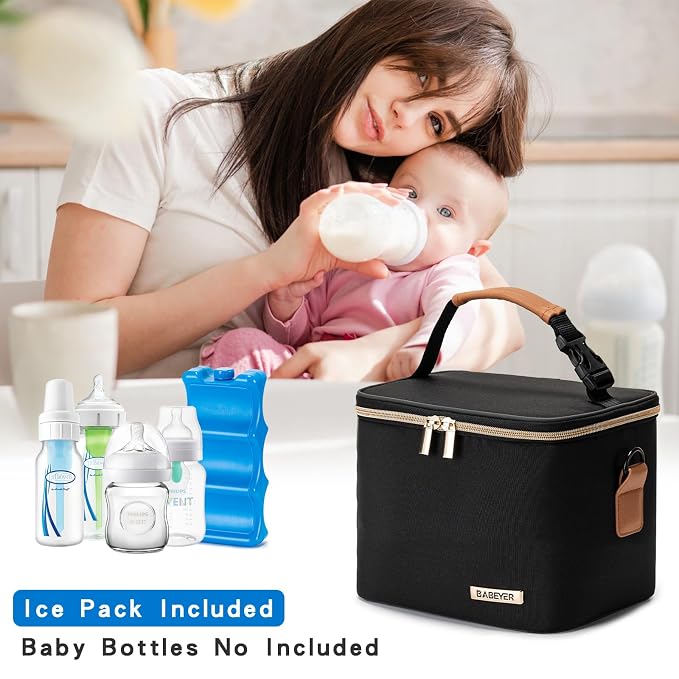 Breastmilk Cooler Bag with Ice Pack Fits 6 Baby Bottles Up to 5 Ounce, Baby - Image 6