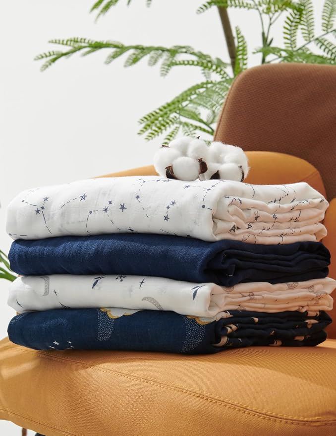 Momcozy Muslin Swaddle Blankets, Ultra Soft Neutral Swaddle Blanket, Breathable - Image 8
