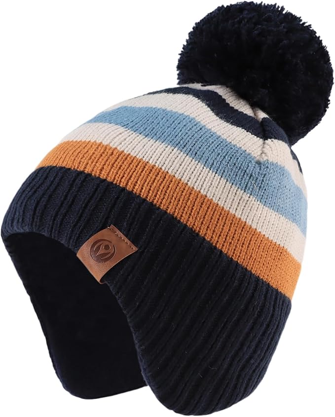 JANGANNSA Knitted Baby Hat Scarf Set Winter Warm Boys Girls Beanie Fleece by JANGANNSA