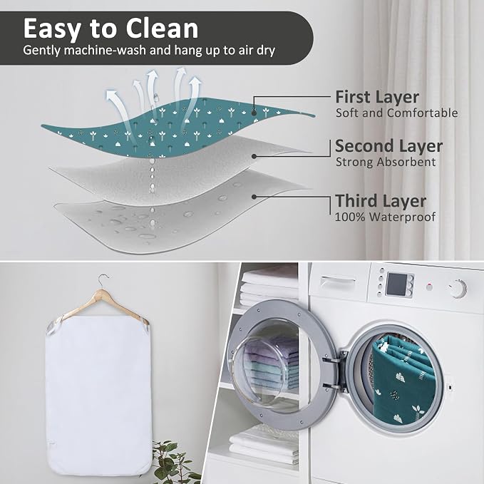 Baby Diaper Changing Pad, 21 5/8" x 31.5" Waterproof Changing Pad Liners - Image 4