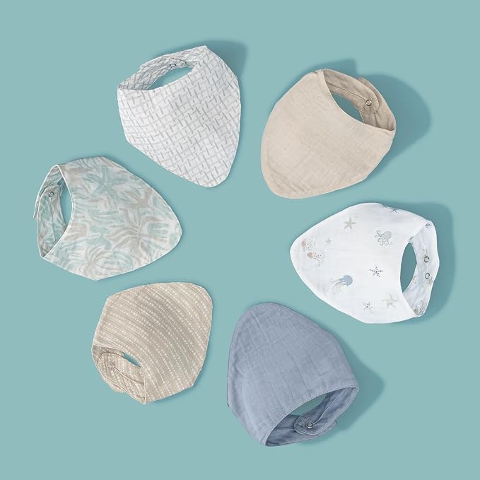 Crane 100% Cotton Newborn Baby Bib Set - Image 3