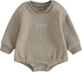 VISGOGO Newborn Infant Baby Boy Girls Oversized Romper Little Dude Sweater by VISGOGO