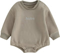 VISGOGO Newborn Infant Baby Boy Girls Oversized Romper Little Dude Sweater by VISGOGO