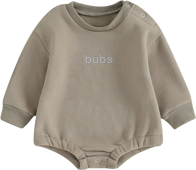 VISGOGO Newborn Infant Baby Boy Girls Oversized Romper Little Dude Sweater by VISGOGO