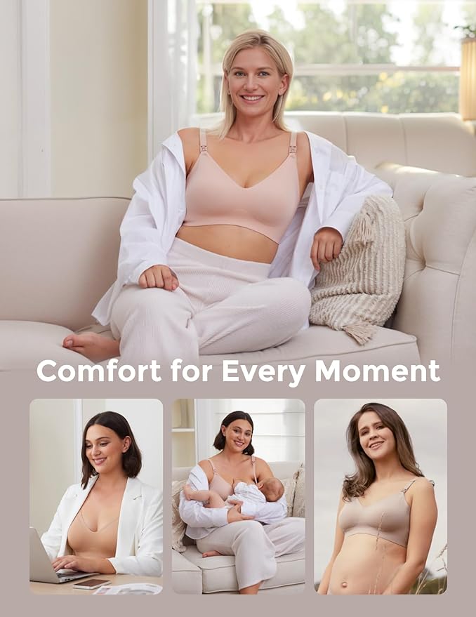 Momcozy Nursing Bras for Breastfeeding, YN21 Seamless Ultra Comfort Maternity - Image 5