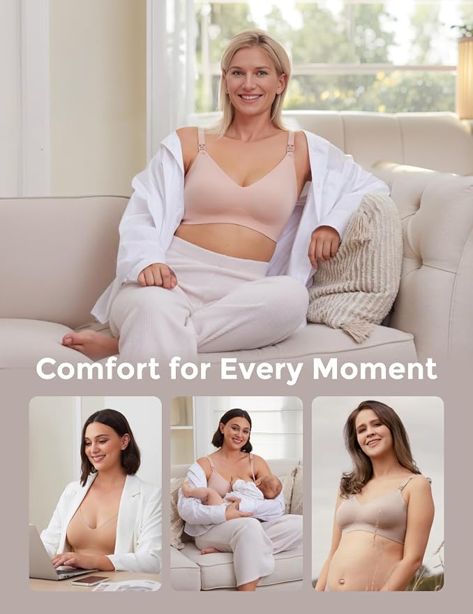 Momcozy Nursing Bras for Breastfeeding, YN21 Seamless Ultra Comfort Maternity - Image 5