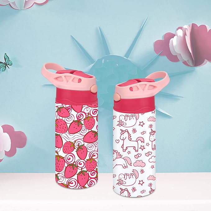 Kids Sublimation Tumbler, 12oz Sublimation Water Bottle Blanks, Straight - Image 2