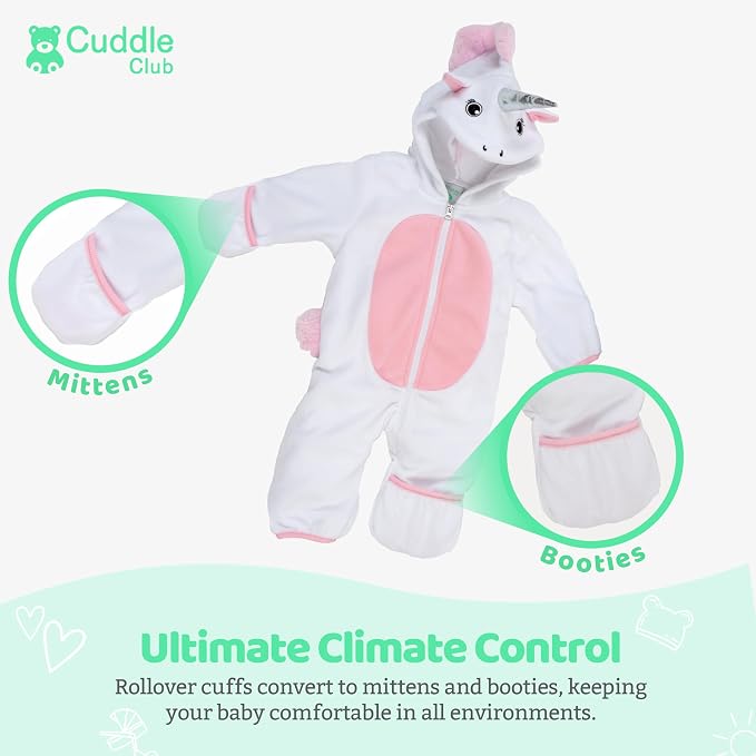 Cuddle Club Fleece Baby Bunting Bodysuit - Image 3